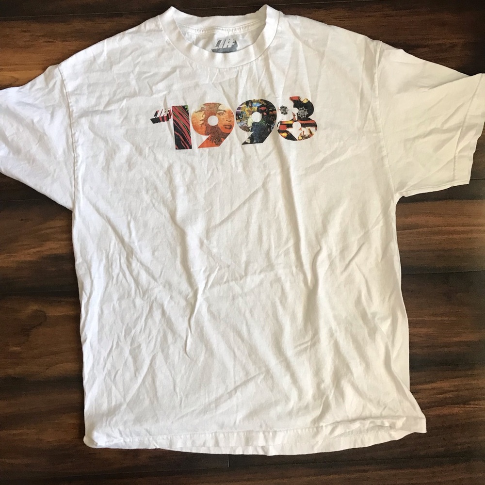 1998 shirt with throwback albums